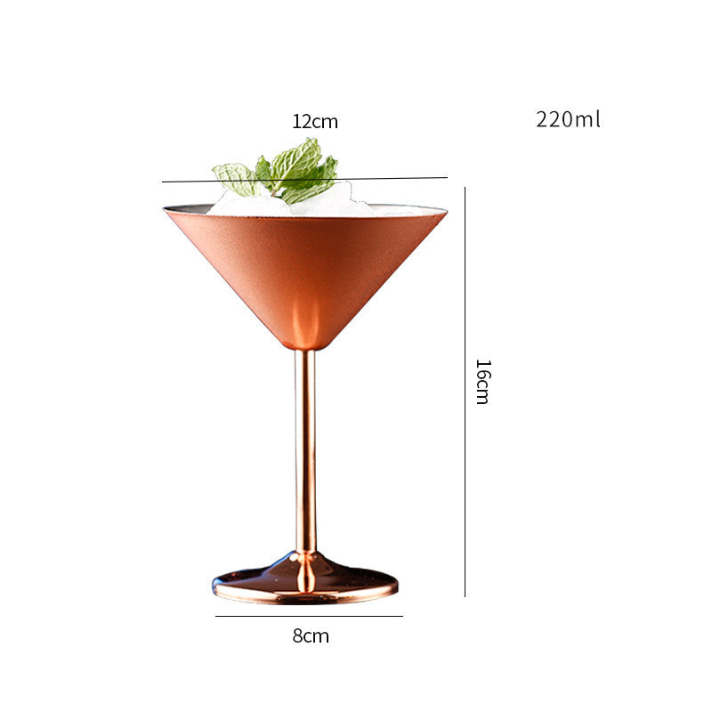 Stainless Steel Cocktail Martini Glass