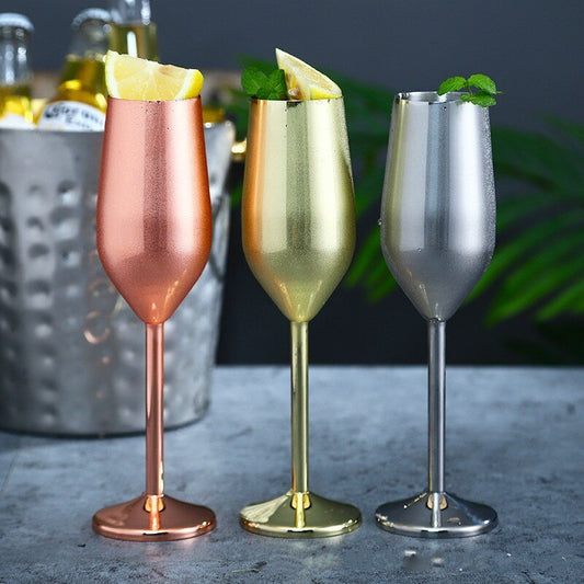 Stainless Steel Champagne Glass.